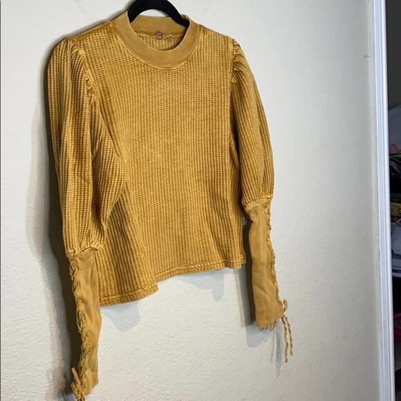 Free people Tasha Thermal Top Mustard'[p]-= - Picture 11 of 12